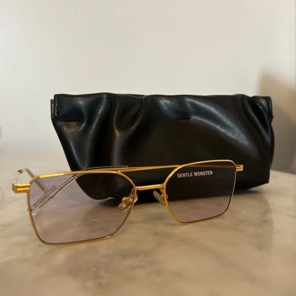 Gentle Monster Clear Gold Frame Glasses Unisex - Picture 8 of 10